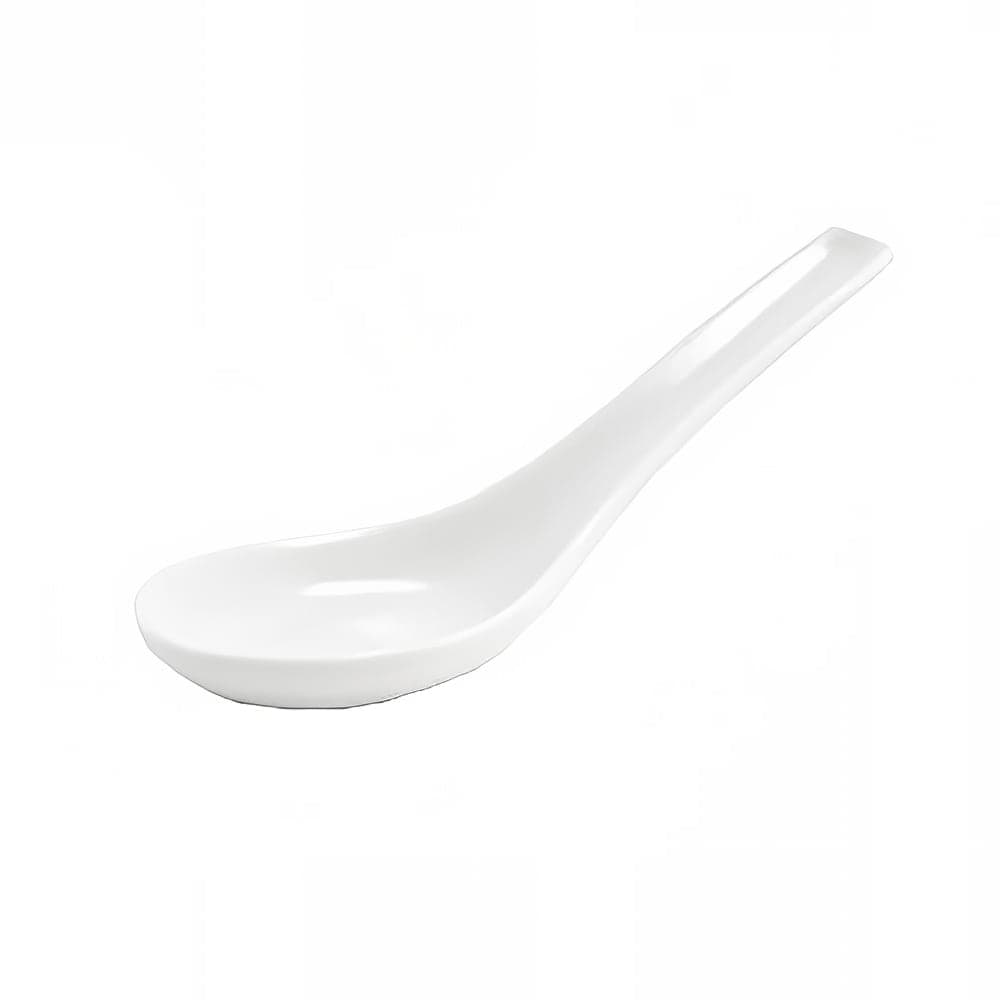 Front of the House 5 1/2" Catalyst® Asian Soup Spoon - Porcelain, White (FSP000WHP23)