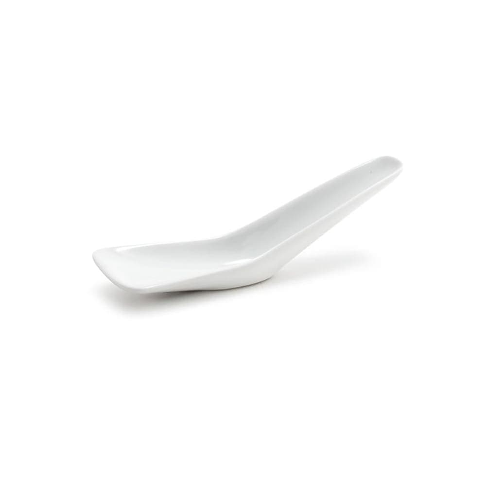 Front of the House 5 3/4" Tasting Spoon - Porcelain, White (FSP003WHP23)