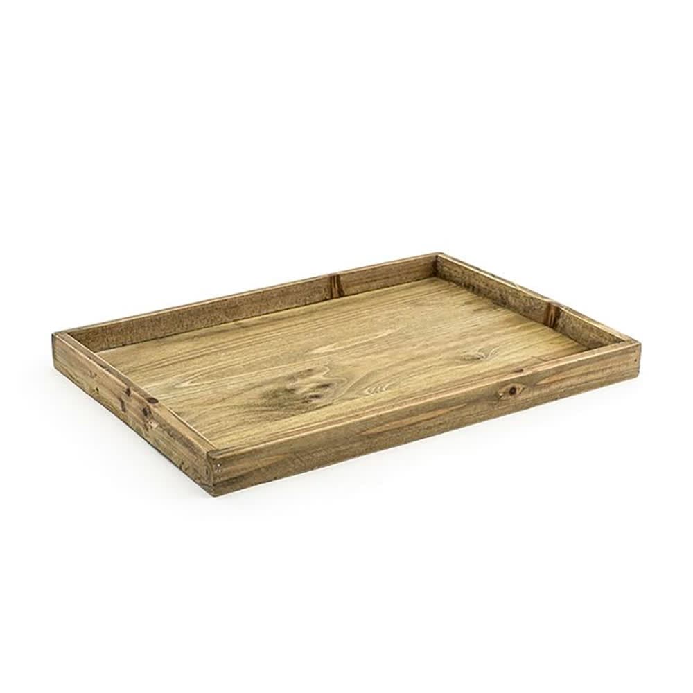 Front of the House Rectangular Rustic Wood™ Serving Tray - 13" x 19", Cider (RRT005NAW21)