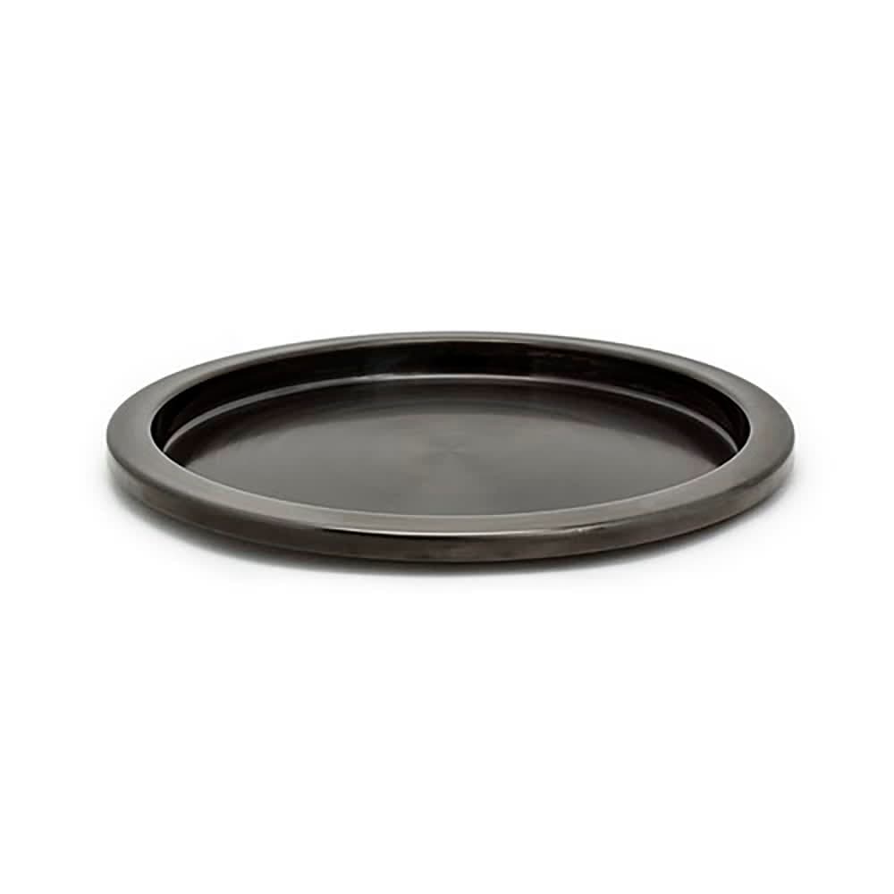 Front of the House 14" Round Serving Tray - Stainless Steel, Matte Black (RRT011BKS21)