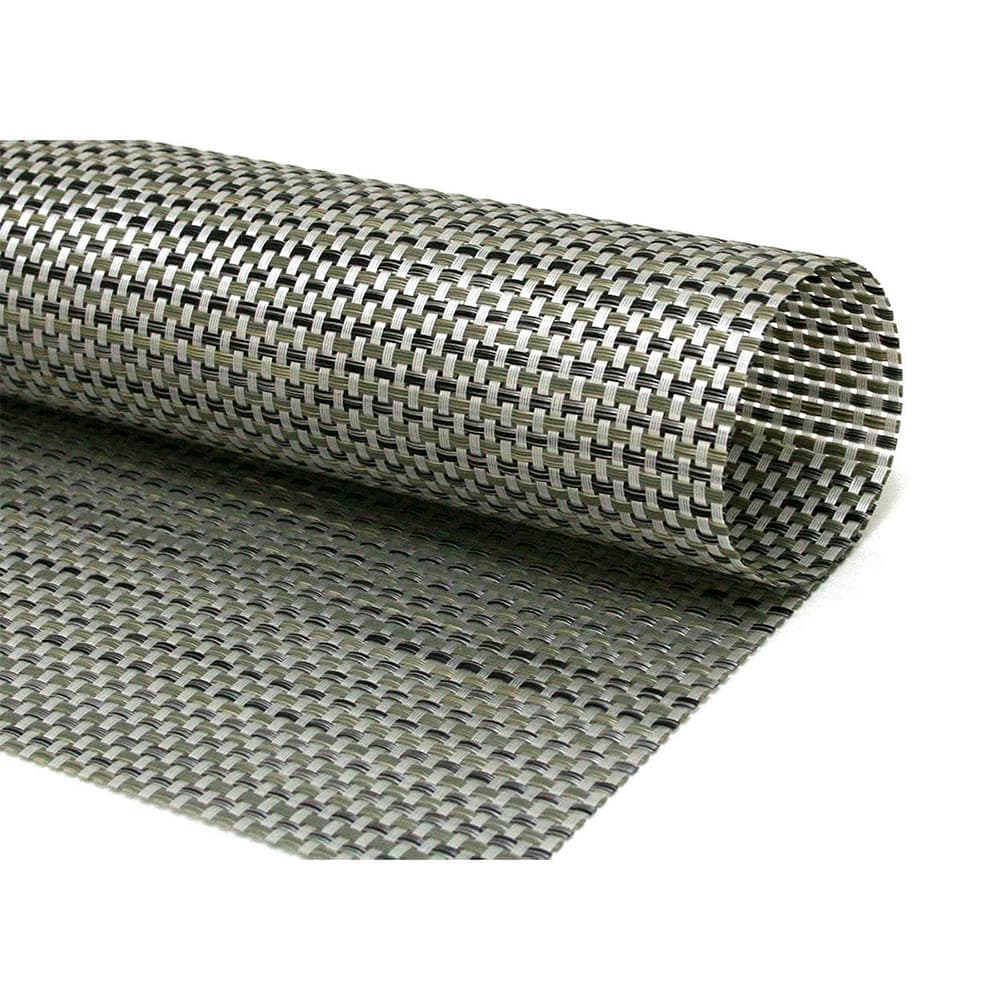 Front of the House Rectangular Metroweave® Woven Vinyl Placemat - 18 1/4" x 12", Silver (RTL010SIV83)