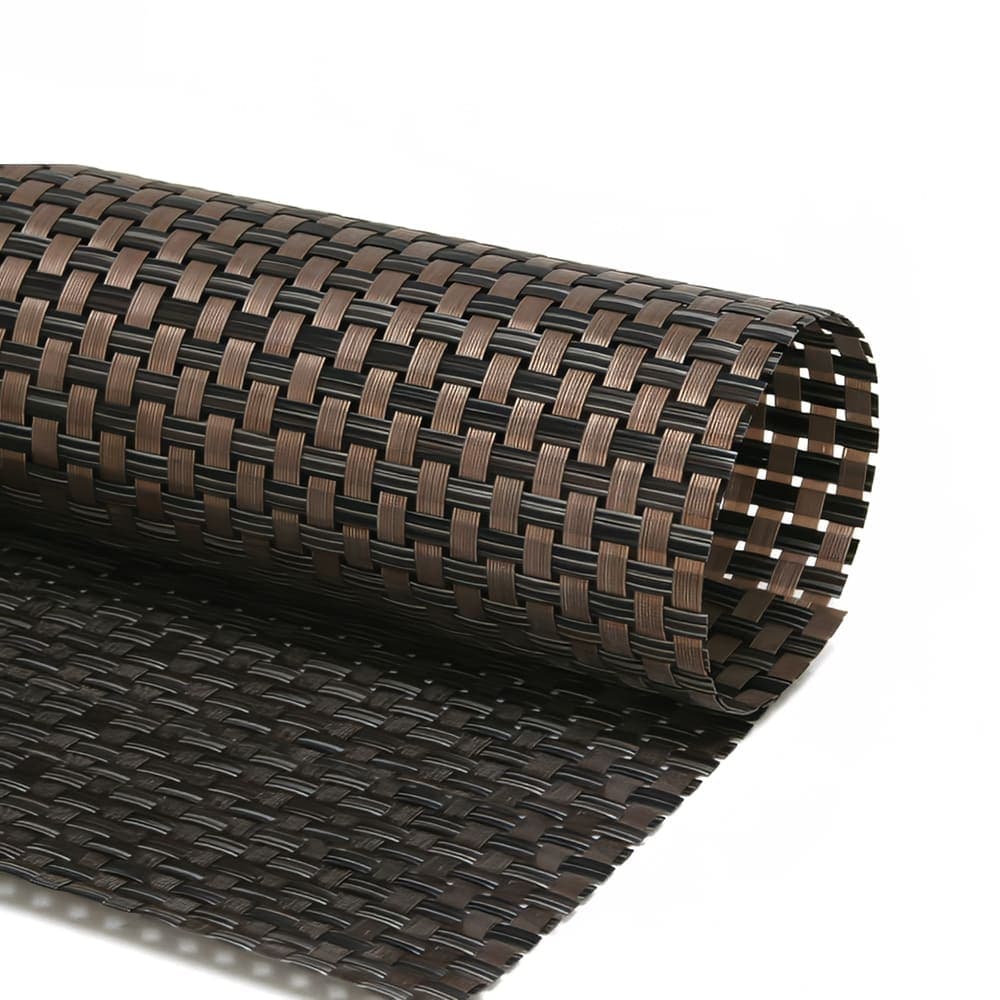 Front of the House Rectangular Metroweave® Woven Vinyl Placemat - 17 1/2" x 11 3/4", Copper (RTL011COV83)