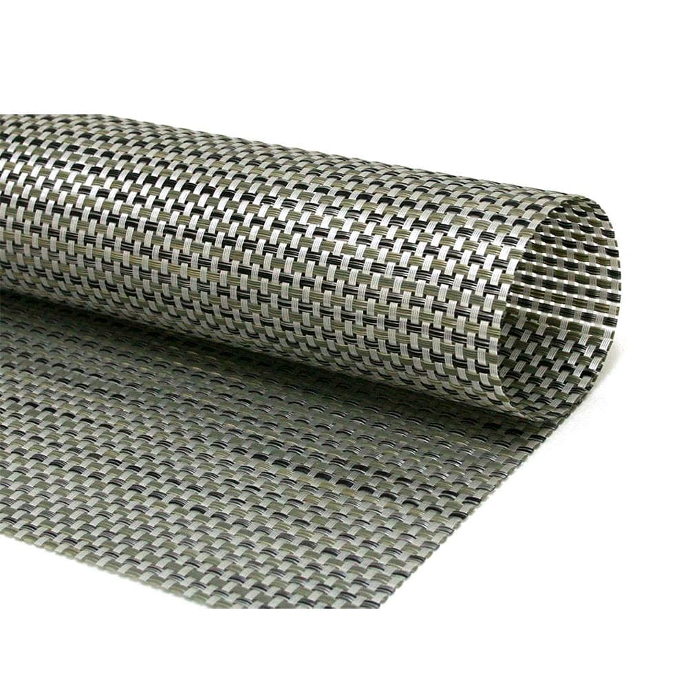 Front of the House Rectangular Metroweave® Woven Vinyl Placemat - 17 1/2" x 11 3/4", Silver (RTL015SIV83)