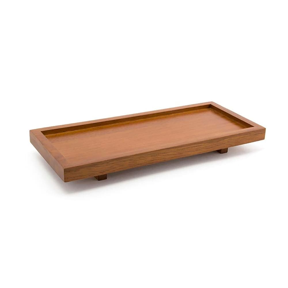 Front of the House Rectangular Serving Tray - 10" x 4 1/2" x 1 1/4", Rubberwood (RTR004RUW22)