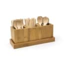 Front of the House Rectangular Serving Tray - 11 3/4" x 4 1/4" x 1 1/4", Bamboo (RTR006BBB12) thumbnail 2
