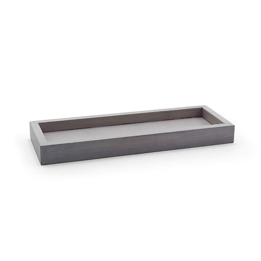 Front of the House Rectangular Serving Tray - 11 3/4" x 4 1/4" x 1 1/4", Bamboo, Smoke (RTR006GYB12)
