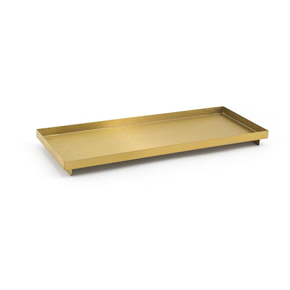 Front of the House Rectangular Tokyo Tray - 12 1/4" x 4 3/4", Stainless Steel, Matte Brass (RTR014GOS12)