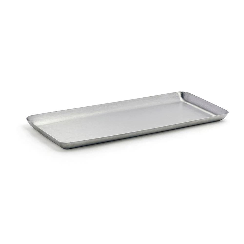 Front of the House Rectangular Mod® Tray - 10" x 4 1/2", Stainless Steel, Silver (RTR037BSS22)