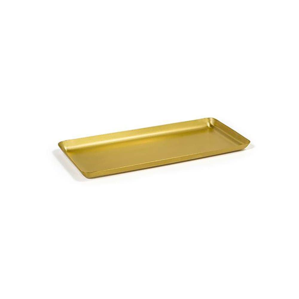 Front of the House Rectangular Tokyo Tray - 10" x 4 1/2", Stainless Steel, Matte Brass (RTR037GOS22)