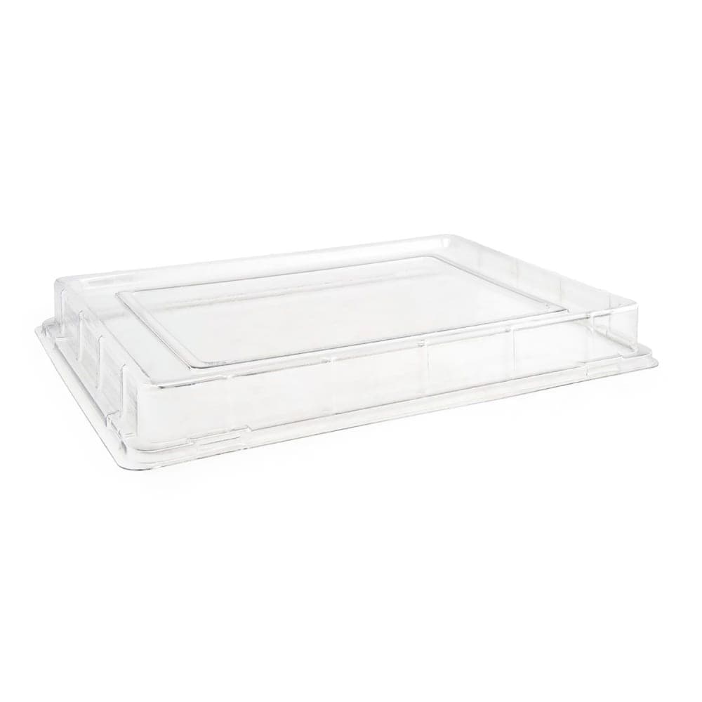 Front of the House Rectangular Servewise® Disposable Platter Cover - 16 1/4" x 11 1/2", Plastic, Clear (SCV050CLT28)