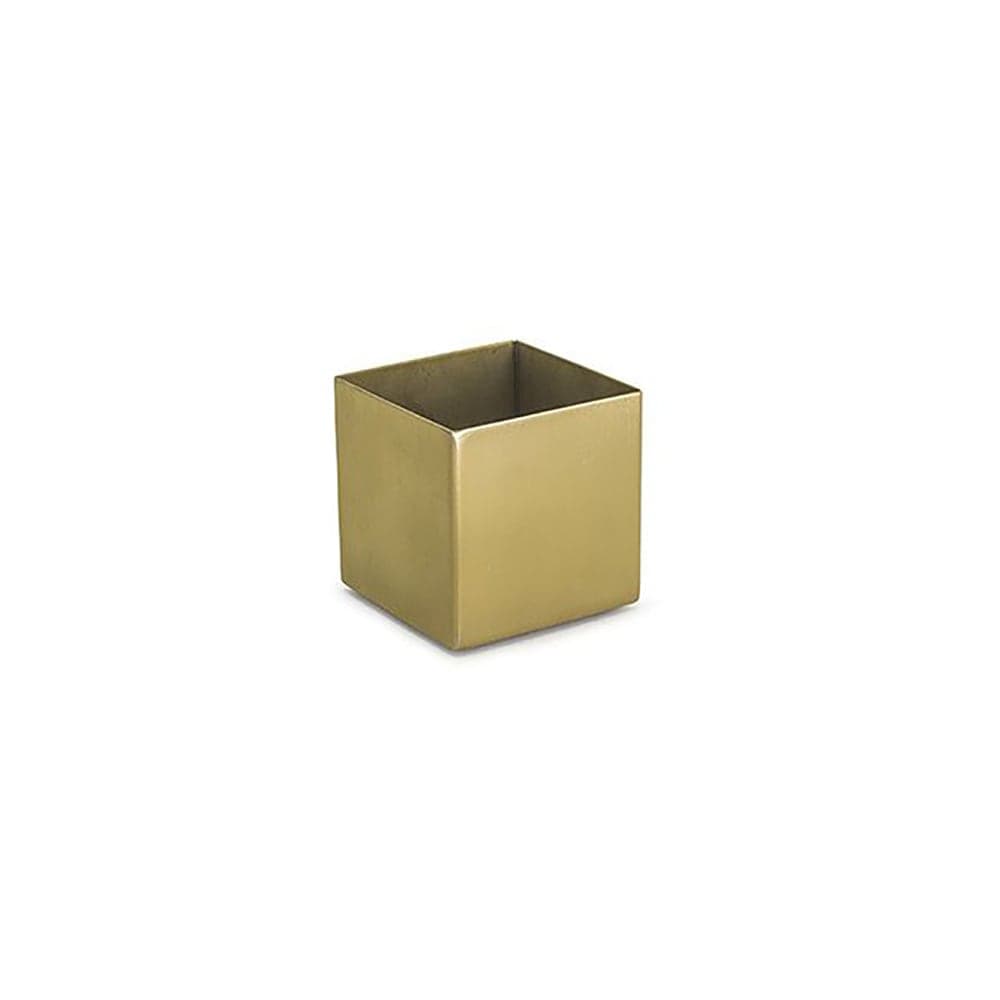 Front of the House Square Sugar Caddy - Stainless Steel, Matte Brass (TSH008GOS22)