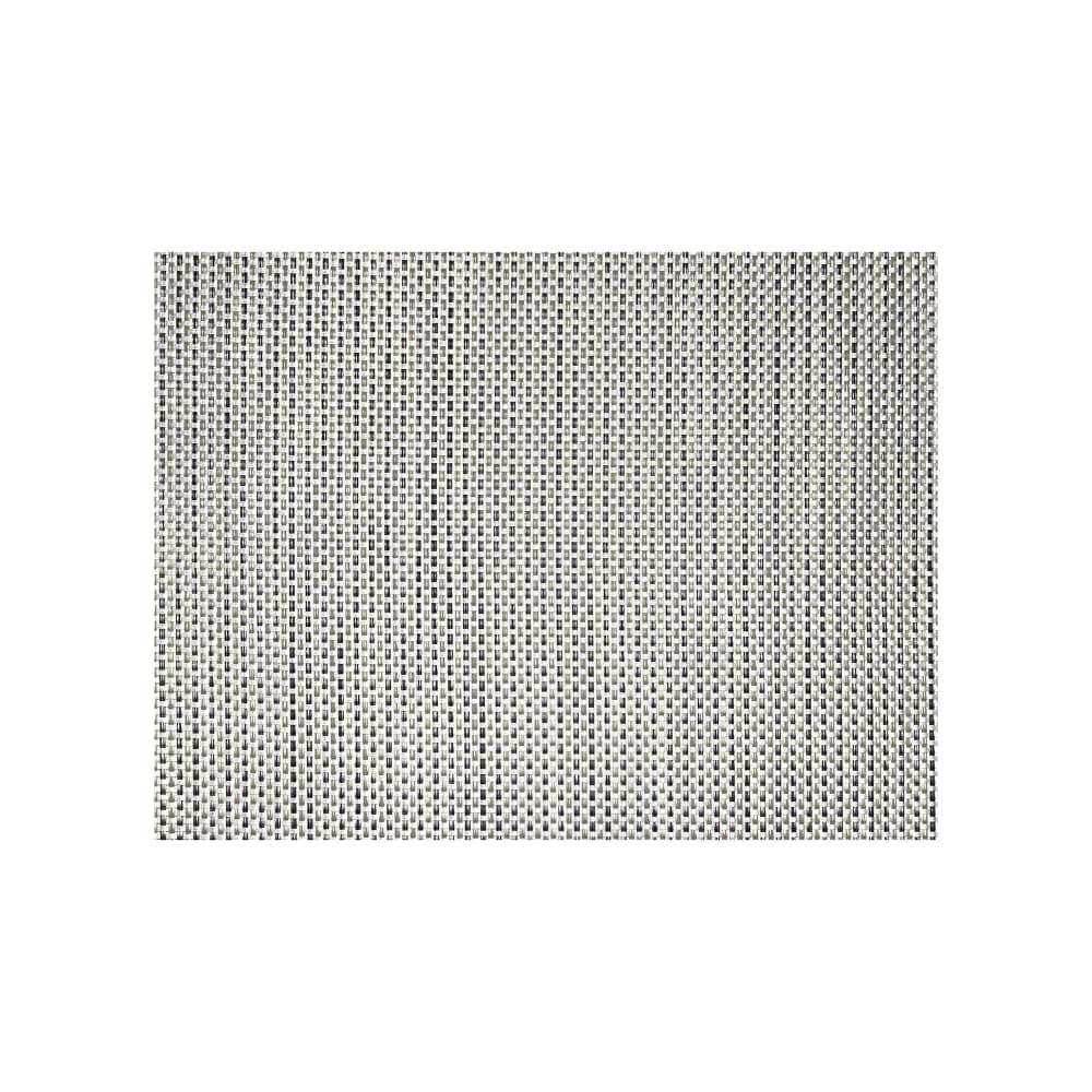 Front of the House Rectangular Metroweave® Woven Vinyl Placemat - 16" x 12", Silver (XPM041SIV83)