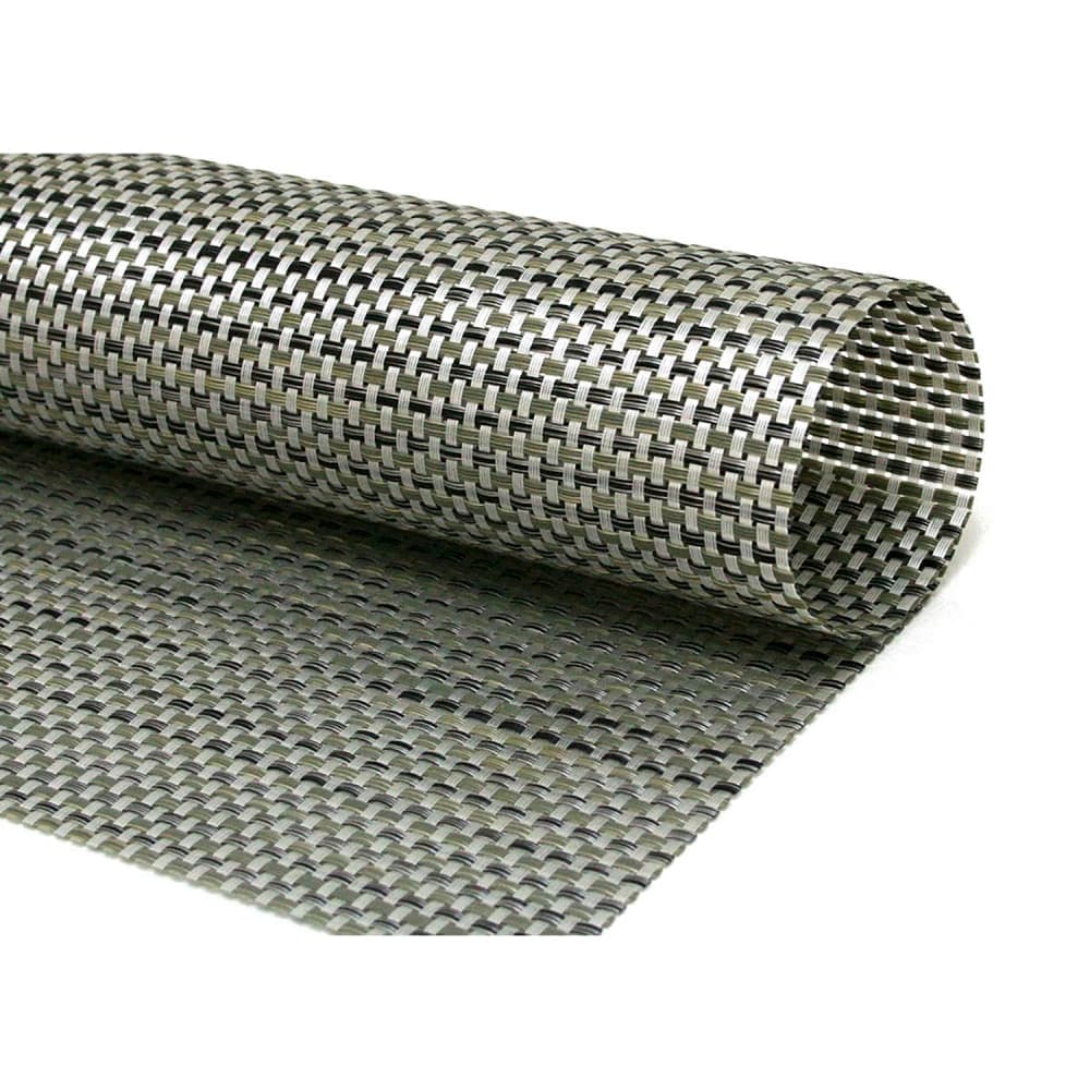 Front of the House Rectangular Metroweave® Woven Vinyl Placemat - 14" x 11", Silver (XPM043SIV83)