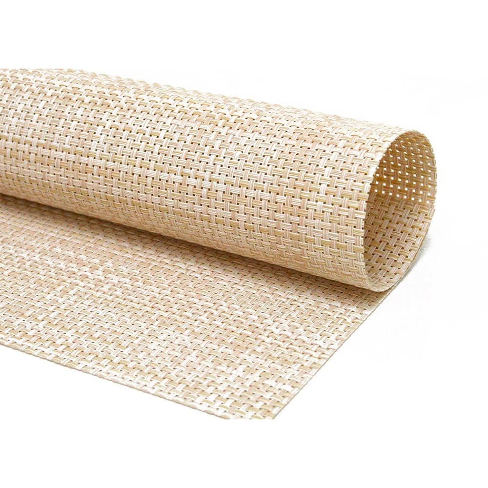 Front of the House Square Metroweave® Woven Vinyl Placemat - 14" x 13", Natural (XPM048NAV83)