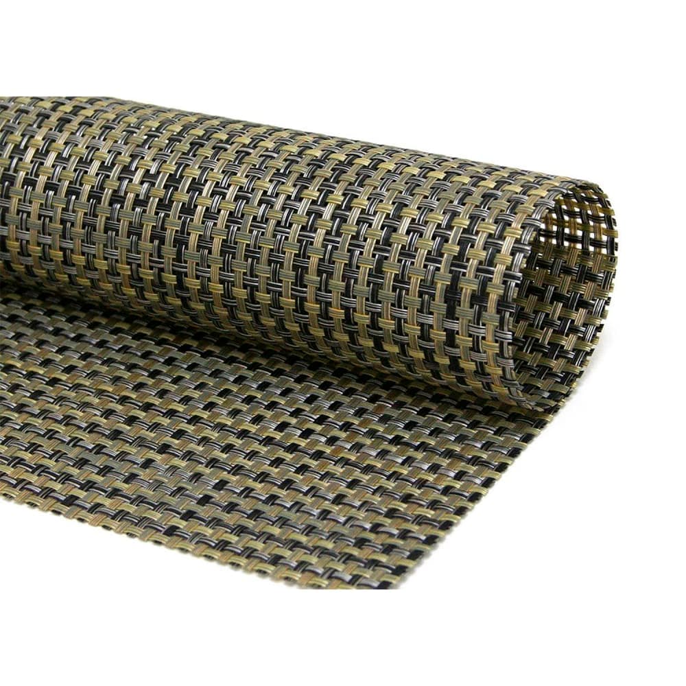 Front of the House Square Metroweave® Woven Vinyl Placemat - 14" x 13", Gold (XPM051GOV83)