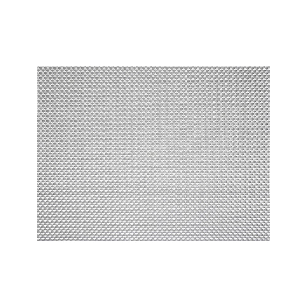 Front of the House Rectangular Metroweave® Woven Vinyl Placemat - 16" x 12", Pewter (XPM075SIV83)