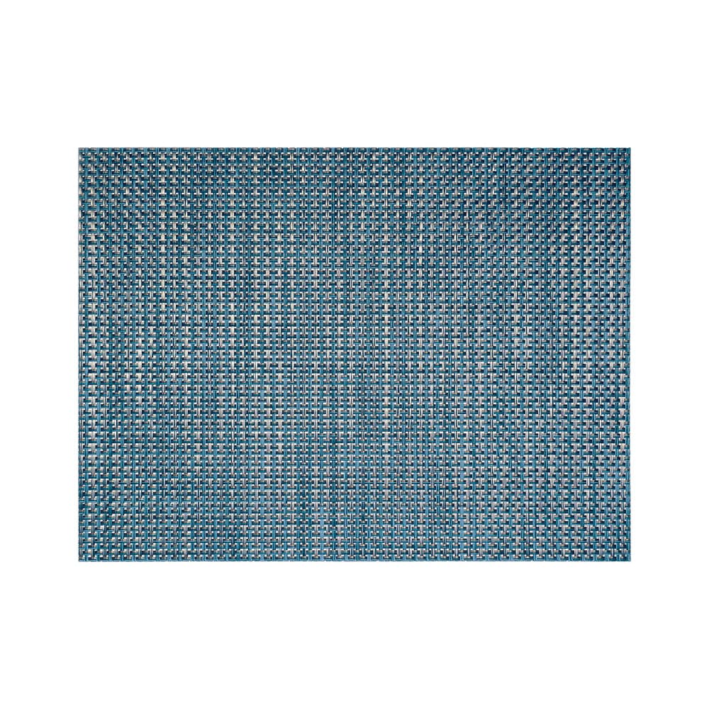 Front of the House Rectangular Metroweave® Woven Vinyl Placemat - 16" x 12", Indigo (XPM077DBV83)