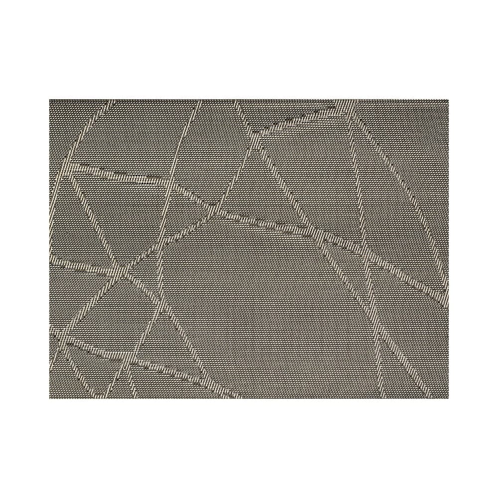 Front of the House Rectangular Metroweave® Woven Vinyl Placemat - 16" x 12", Metallic (XPM092SIV83)