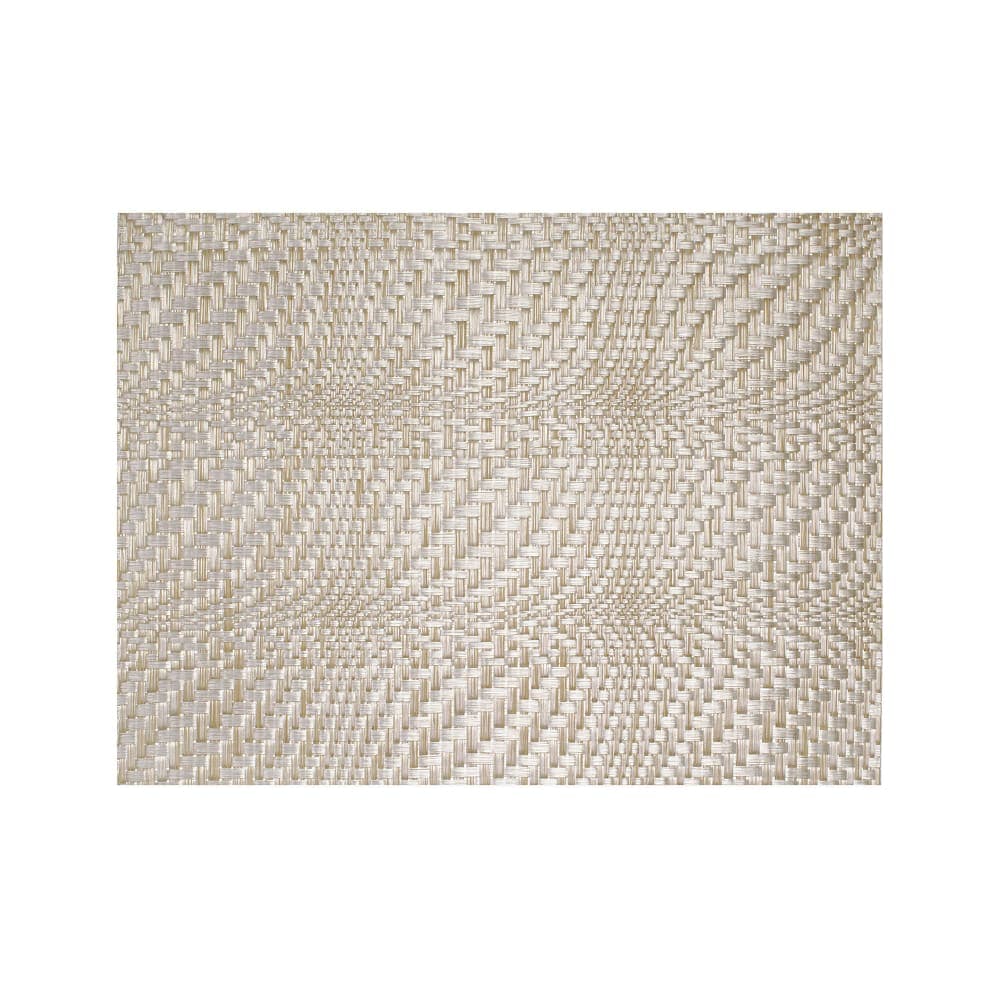 Front of the House Rectangular Metroweave® Woven Vinyl Placemat - 16" x 12", Pearl (XPM104PLV83)