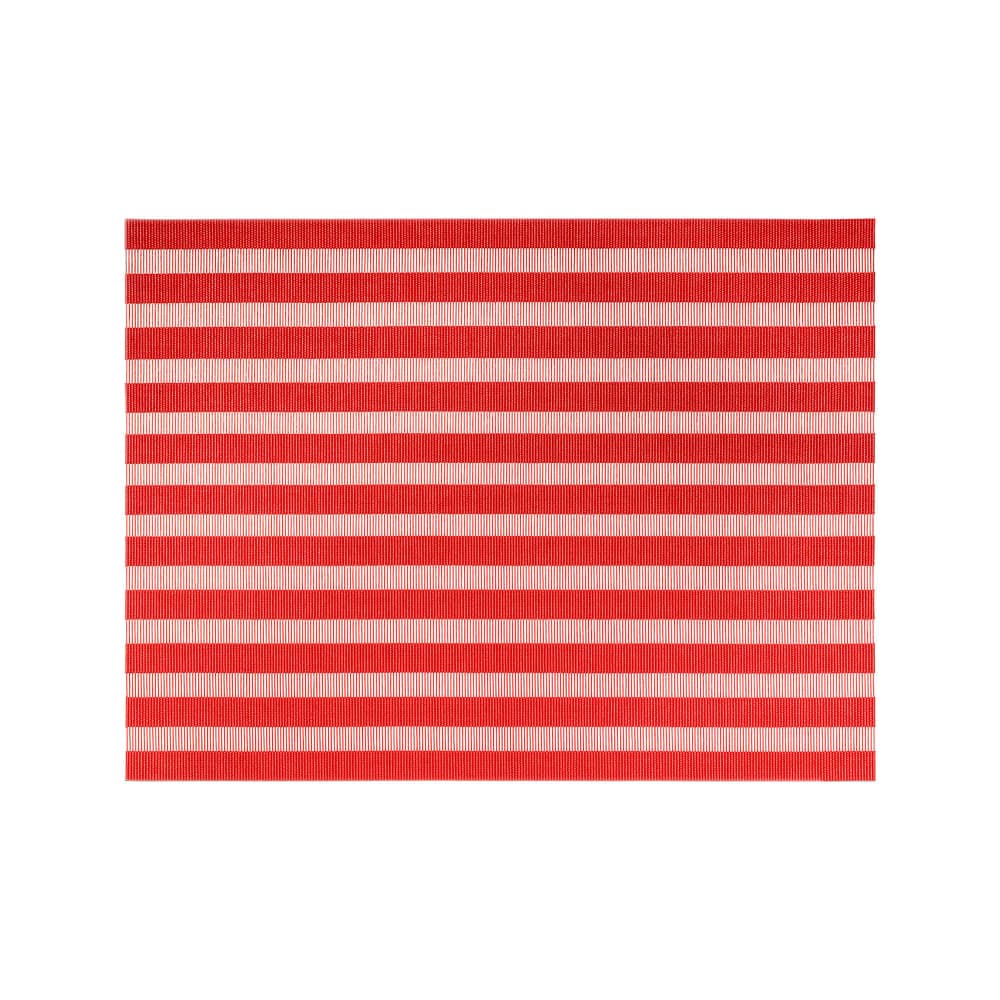 Front of the House Rectangular Metroweave® Woven Vinyl Placemat - 16" x 12", Coral (XPM109RDV83)