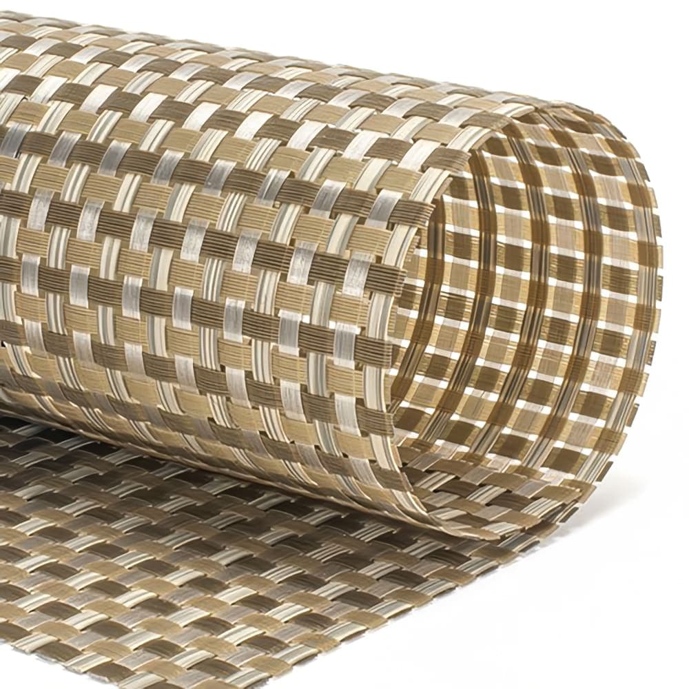 Front of the House Rectangular Metroweave® Woven Vinyl Placemat - 16" x 12", Tan (XPM117TAV83)