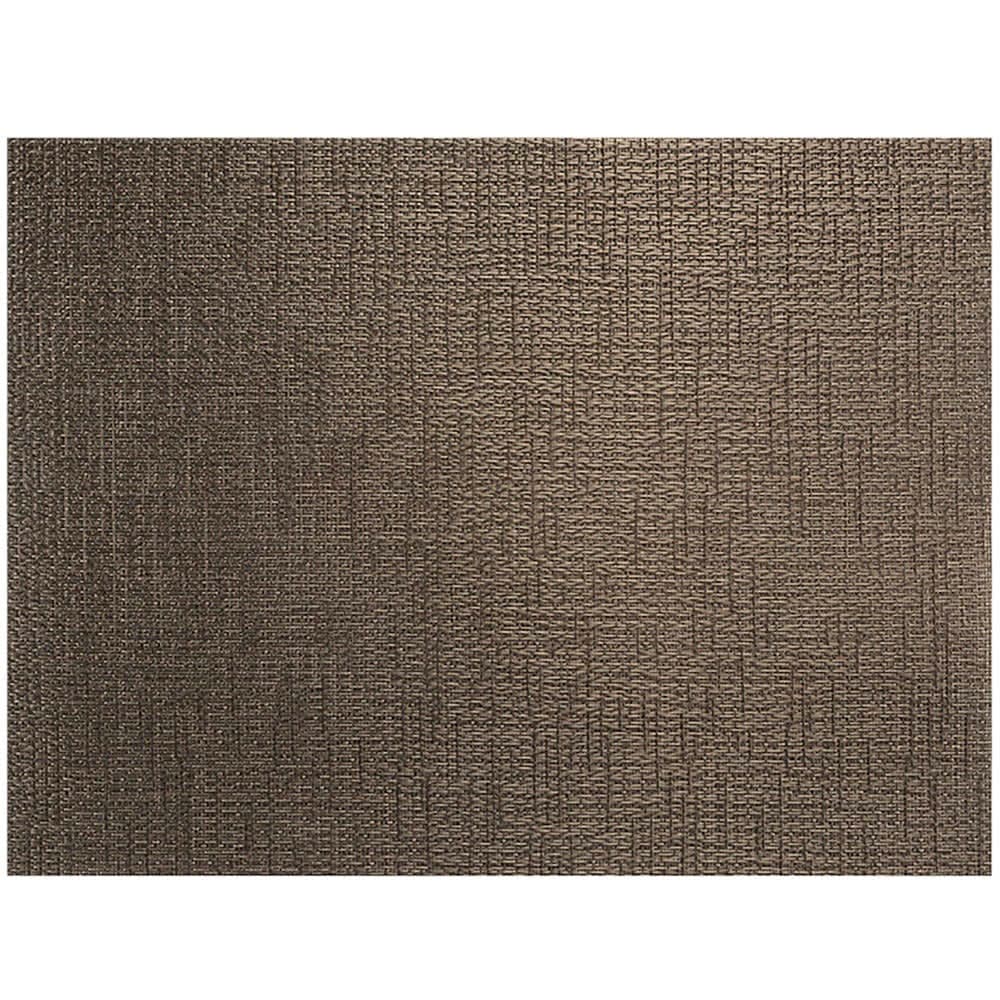 Front of the House Rectangular Metroweave® Woven Vinyl Placemat - 16" x 12", Cocoa (XPM134ESV83)