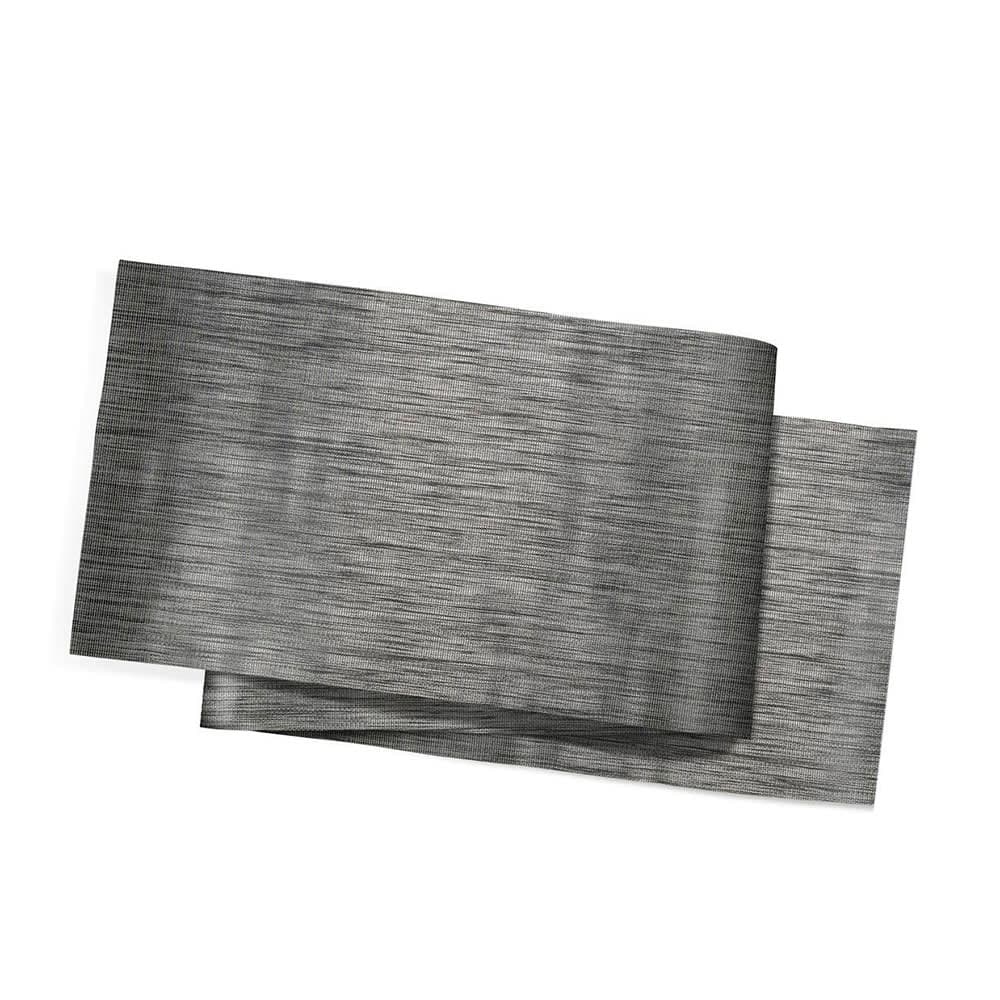 Front of the House Rectangular Metroweave® Woven Vinyl Runner - 72" x 14", Black Tweed (XRU007BKV80)