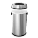 Alpine Industries 470-65L 17 gal Indoor Decorative Trash Can - Metal, Stainless Steel thumbnail 2