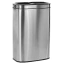 Alpine Industries 470-R-40L 10 1/2 gal Indoor Decorative Trash Can w/ (2) Compartments - Metal, Brushed Stainless thumbnail 3