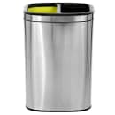 Alpine Industries 470-R-40L 10 1/2 gal Indoor Decorative Trash Can w/ (2) Compartments - Metal, Brushed Stainless thumbnail 5