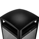 Alpine Industries 471-40-SIL 40 gal Outdoor Decorative Trash Can - Metal, Silver thumbnail 3