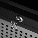 Alpine Industries 471-40-SIL 40 gal Outdoor Decorative Trash Can - Metal, Silver thumbnail 5