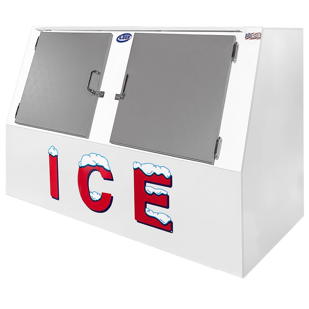 Leer LP462C-R290 (3460301) 73" Outdoor Slanted Ice Merchandiser w/ (120) 10 lb Bag Capacity - Solid Doors, 115v