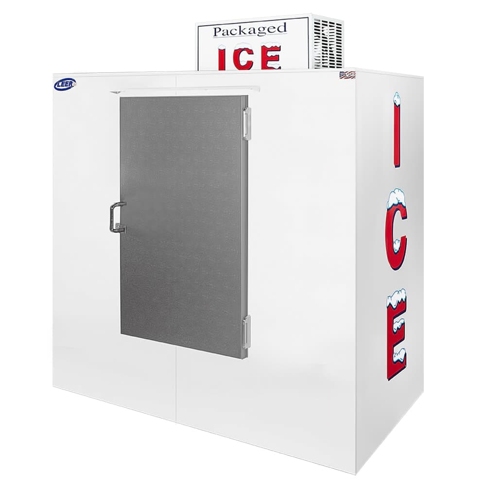 Leer L065UCSP 64" Outdoor Ice Merchandiser w/ (145) 10 lb Bag Capacity - Solid Doors, 115v