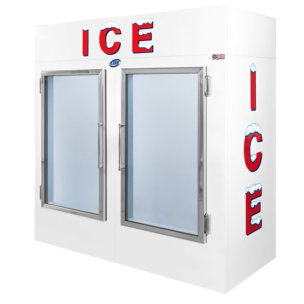 Leer L075UCGP 73" Indoor Ice Merchandiser w/ (180) 10 lb Bag Capacity - Glass Doors, 115v