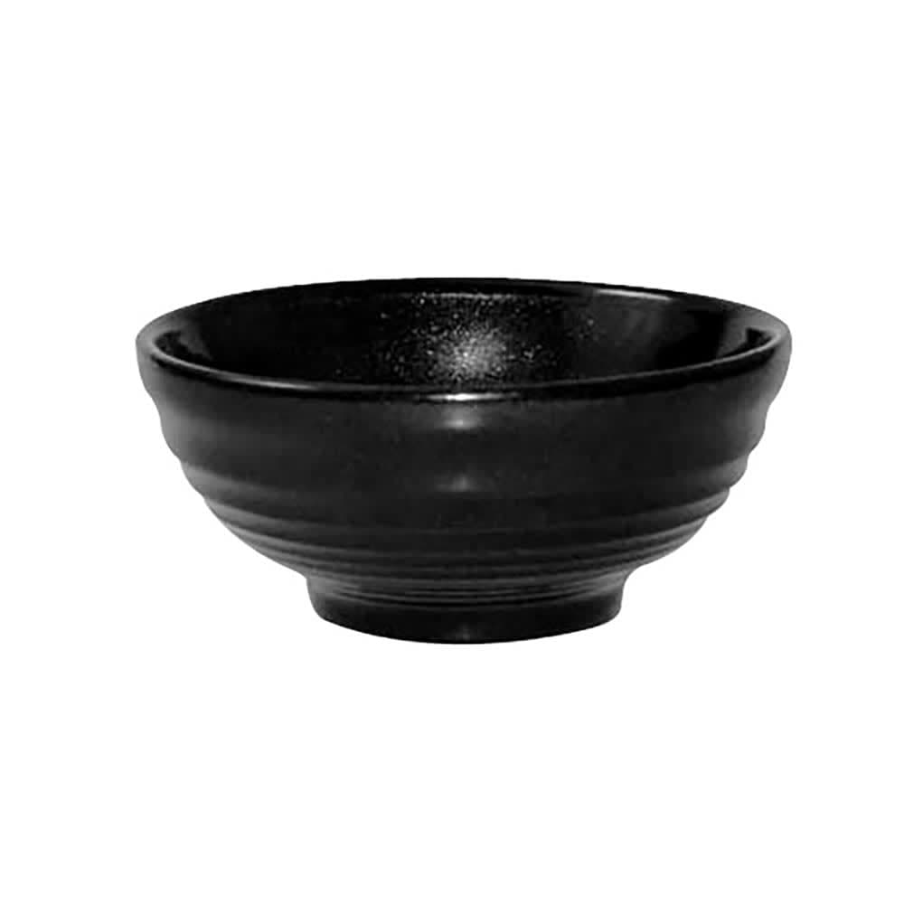 Churchill 10 oz Round Footed Snack Bowl - Ceramic, Onyx (BCBKRP101)