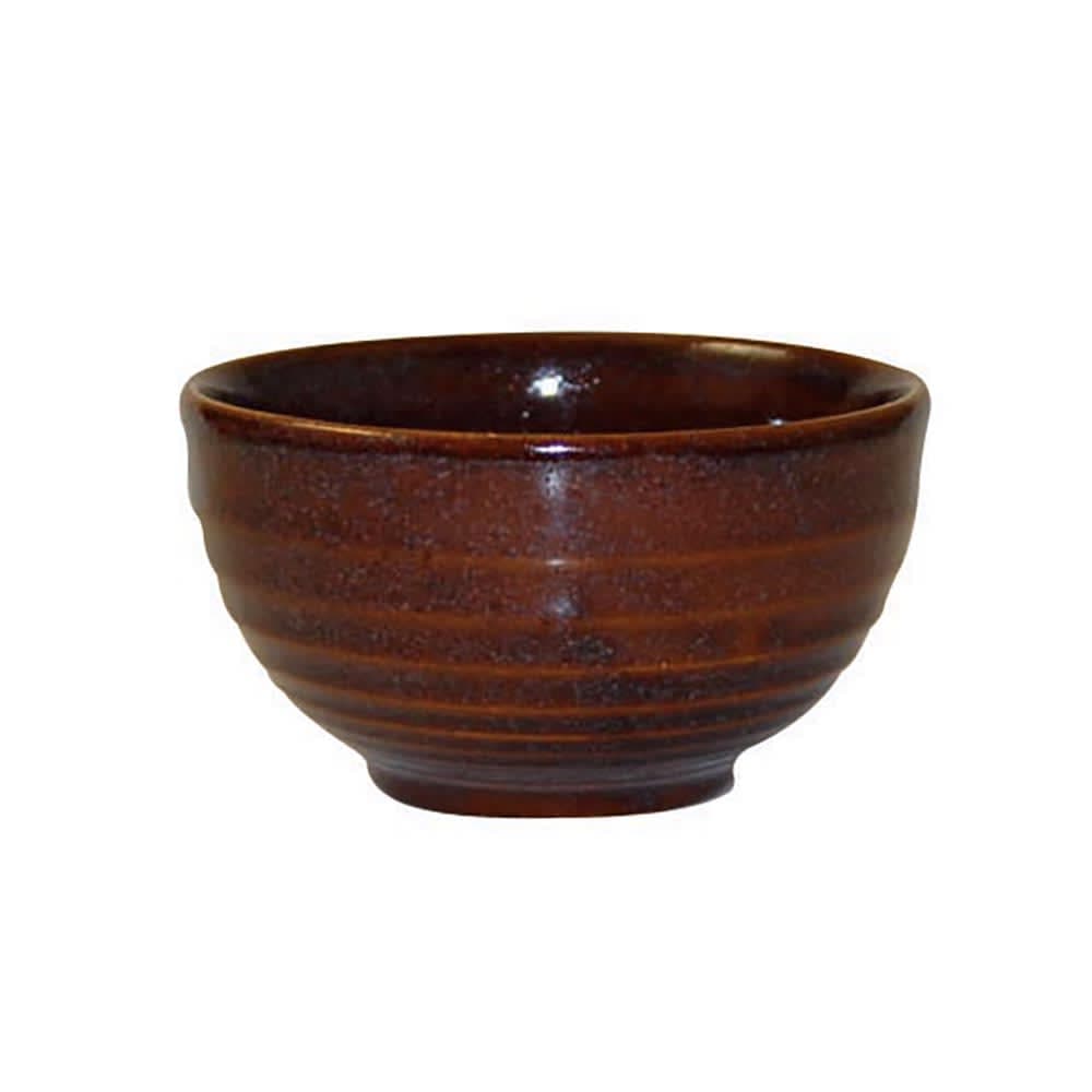 Churchill 19 11/16 oz Round Footed Bowl - Ceramic, Cinnamon (BCBRSBRP1)