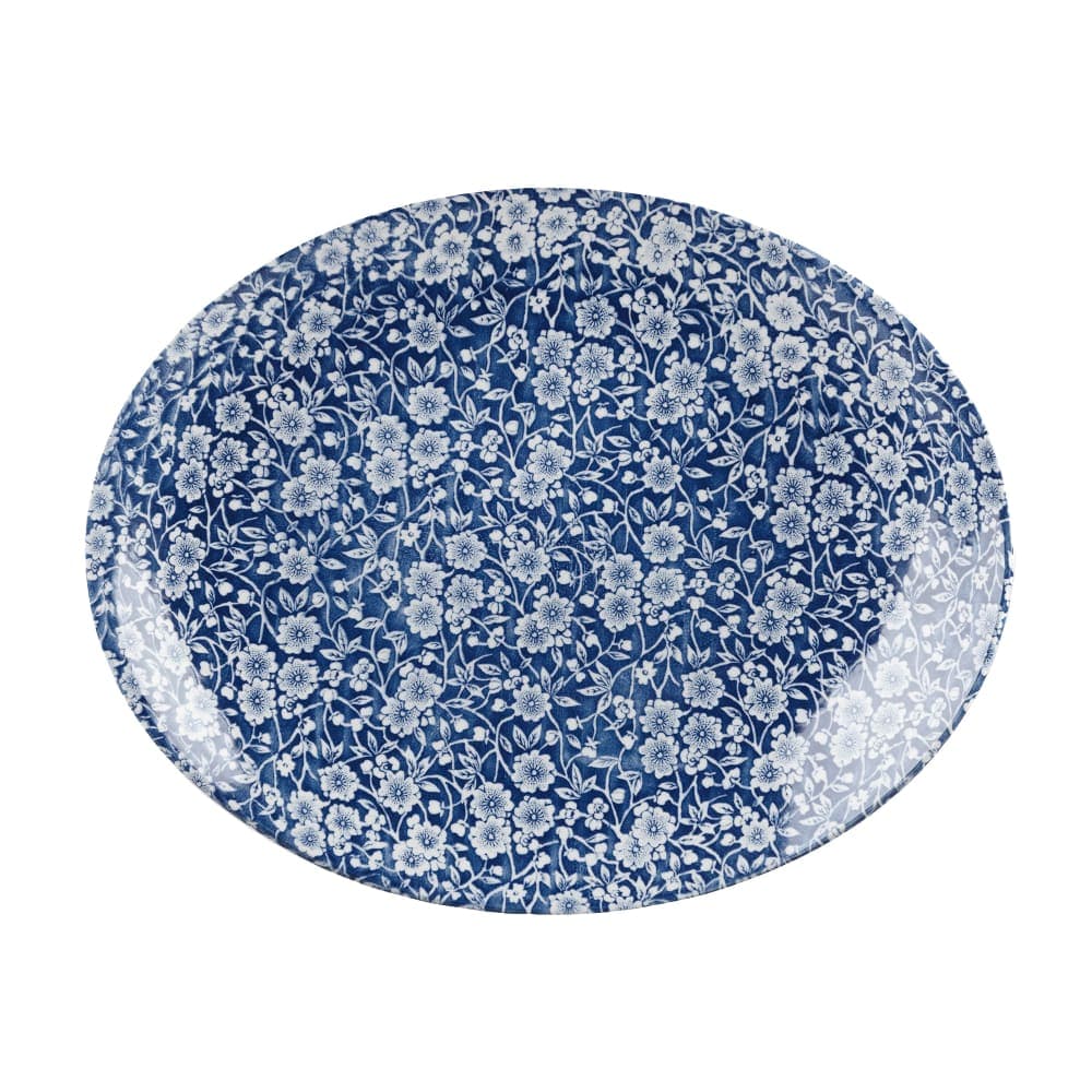 Churchill Oval Vintage Prints Plate - 12 1/2" x 10", Ceramic, Victorian Calico Prague (CAPOP121)