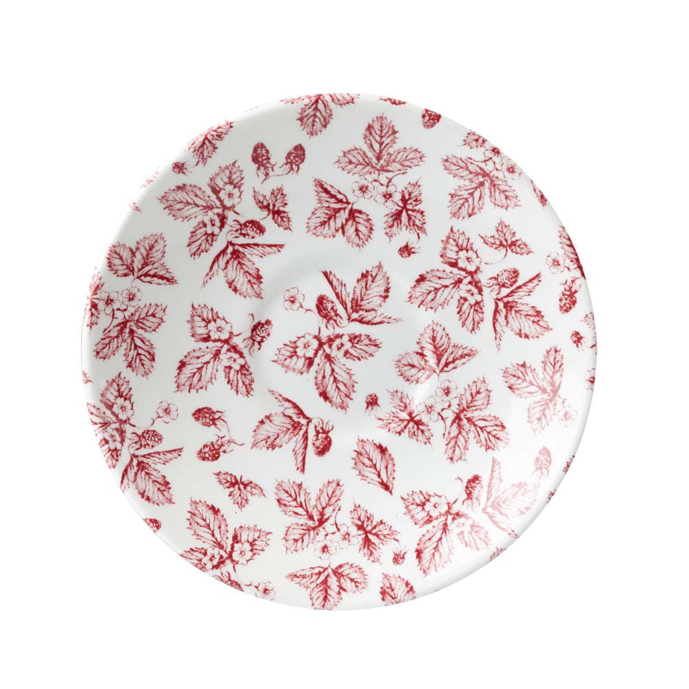 Churchill 5 1/2" Round Vintage Prints Tea Saucer - Ceramic, Cranberry Bramble (CBAGTS1)