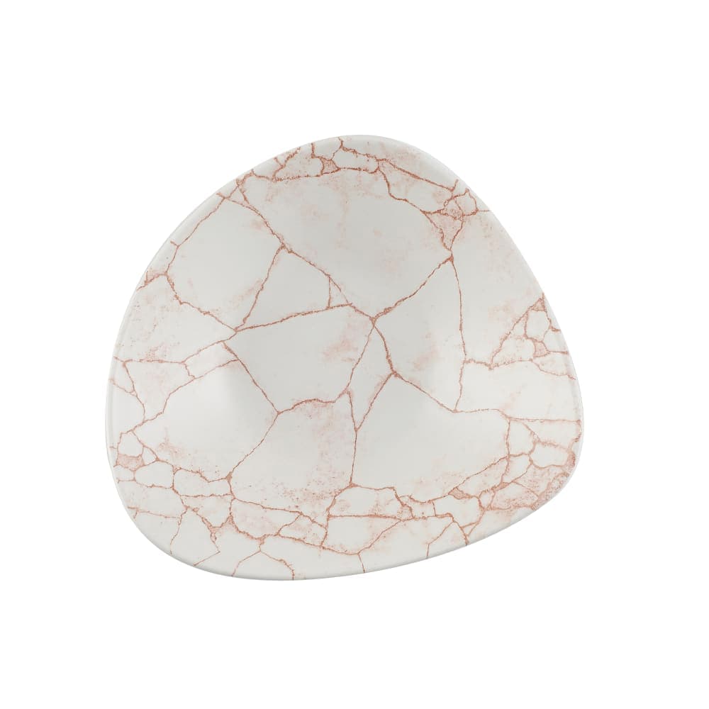 Churchill 13 oz Triangular Studio Prints® Bowl - Ceramic, Kintsugi Coral (KTAMTRB71)