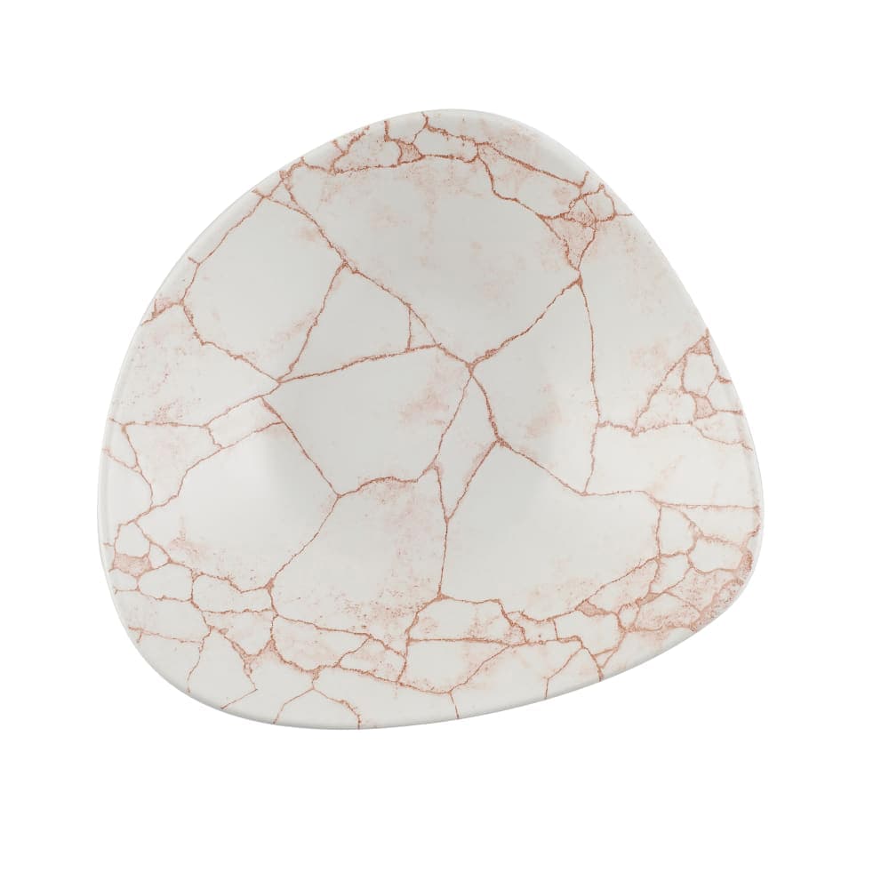 Churchill 21 oz Triangular Studio Prints® Bowl - Ceramic, Kintsugi Coral (KTAMTRB91)