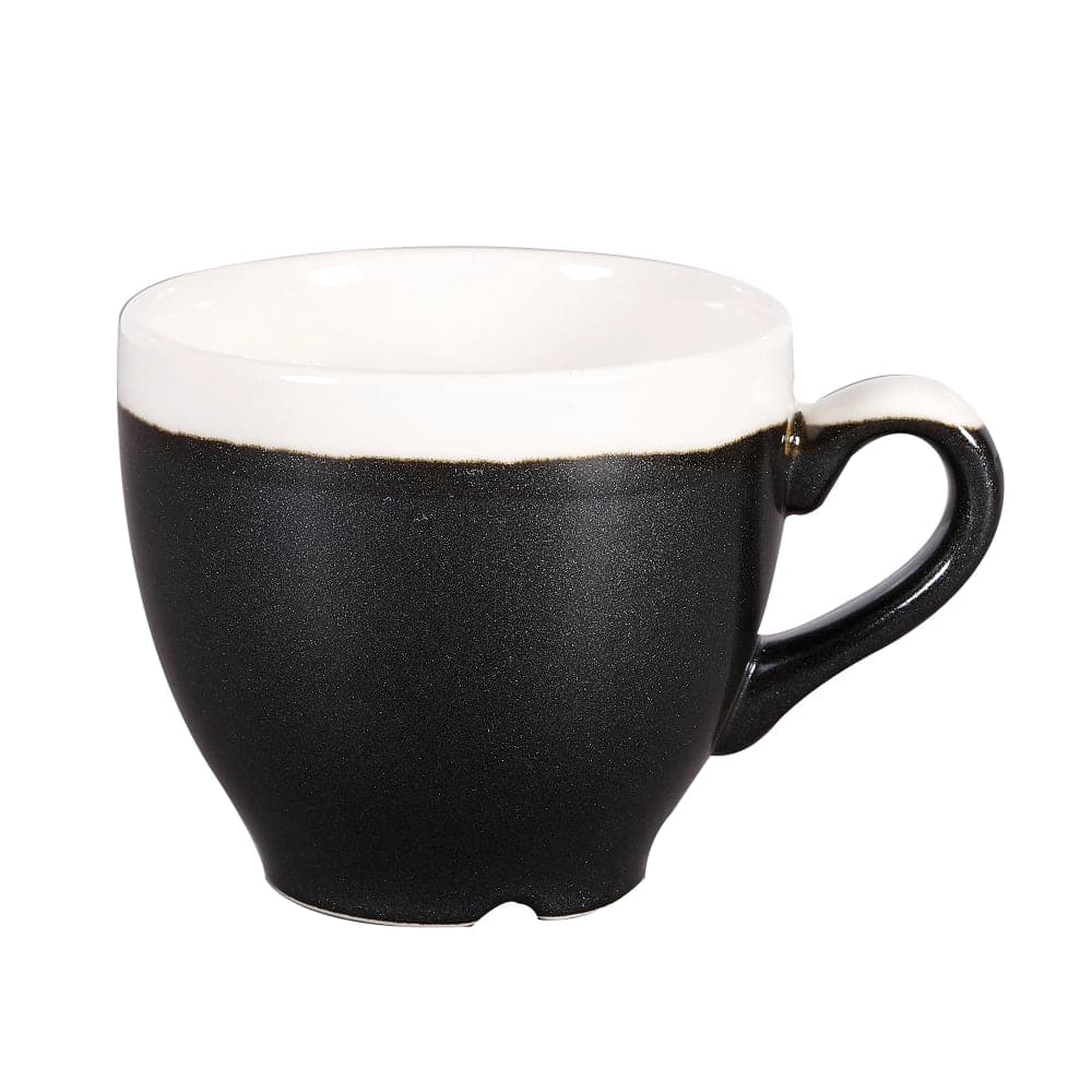 Churchill 3 1/2 oz Monochrome Espresso Cup - Ceramic, Onyx Black (MOBKCEB91)