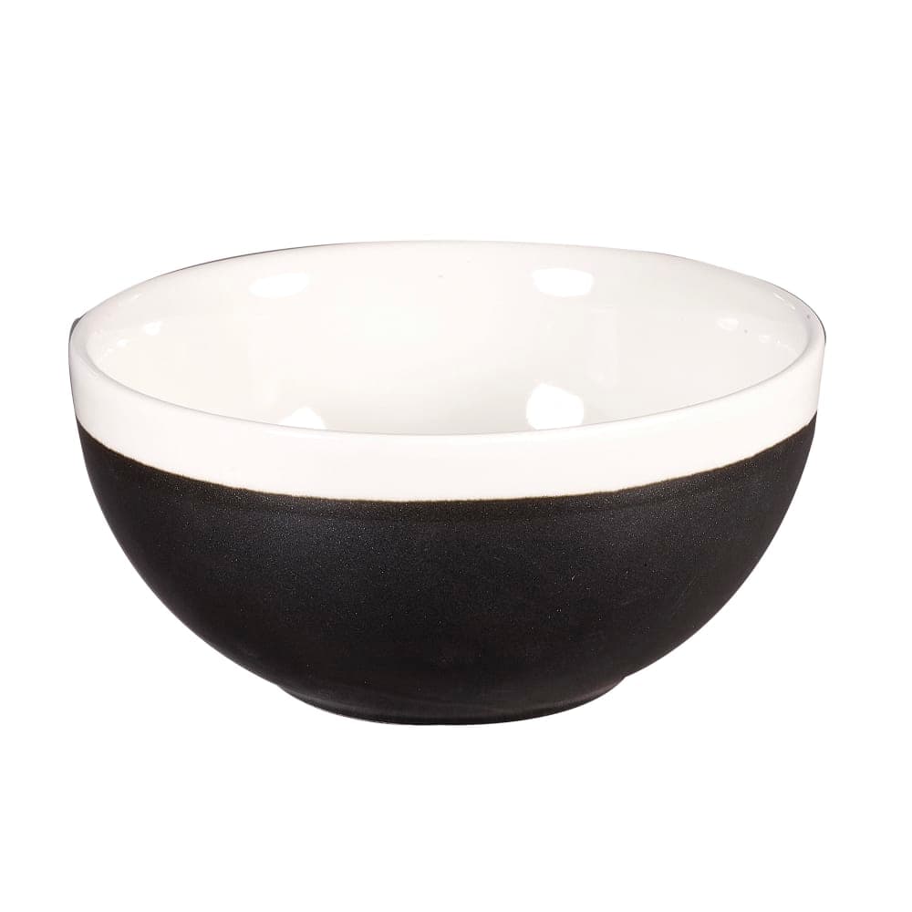 Churchill 16 oz Round Monochrome Soup Bowl - Ceramic, Onyx Black (MOBKRBL61)