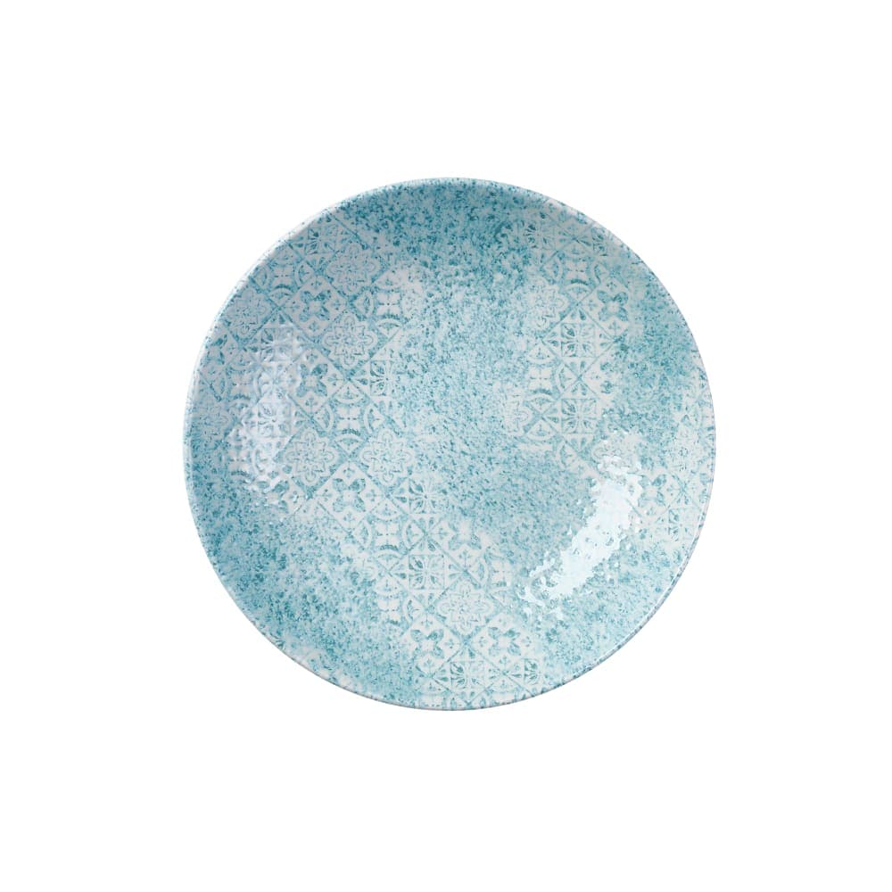 Churchill 15 oz Round Vintage Prints Med Tiles Coupe Bowl - Ceramic, Aquamarine (MTAQEVB71)