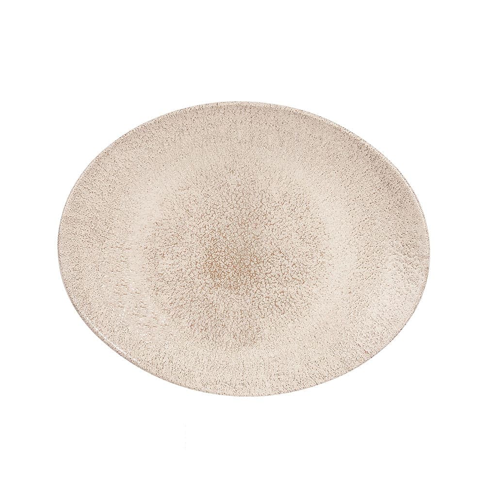 Churchill Oval Raku Plate - 10 5/8" x 9", Ceramic, Agate Grey (RKAGOP581)