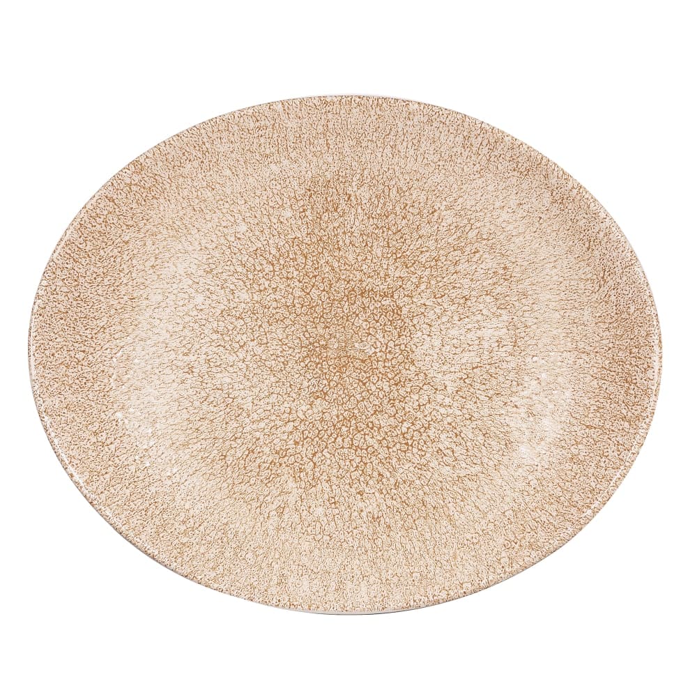 Churchill Oval Studio Prints® Plate - 10 5/8" x 9", Ceramic, Garnet Orange (RKGOOP581)