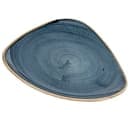 Churchill 7 3/4" Triangular Stonecast® Lotus Plate - Ceramic, Blueberry (SBBSTR71) thumbnail 4