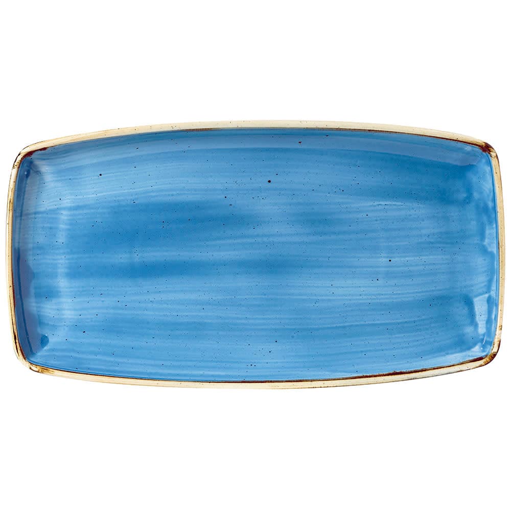 Churchill 14" x 7 1/4" Rectangular Stonecast Plate - Ceramic Cornflower Blue (SCFSOP141)
