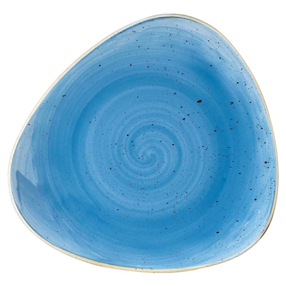 Churchill 7 3/4" Triangular Stonecast Plate - Ceramic, Cornflower Blue (SCFSTR71)