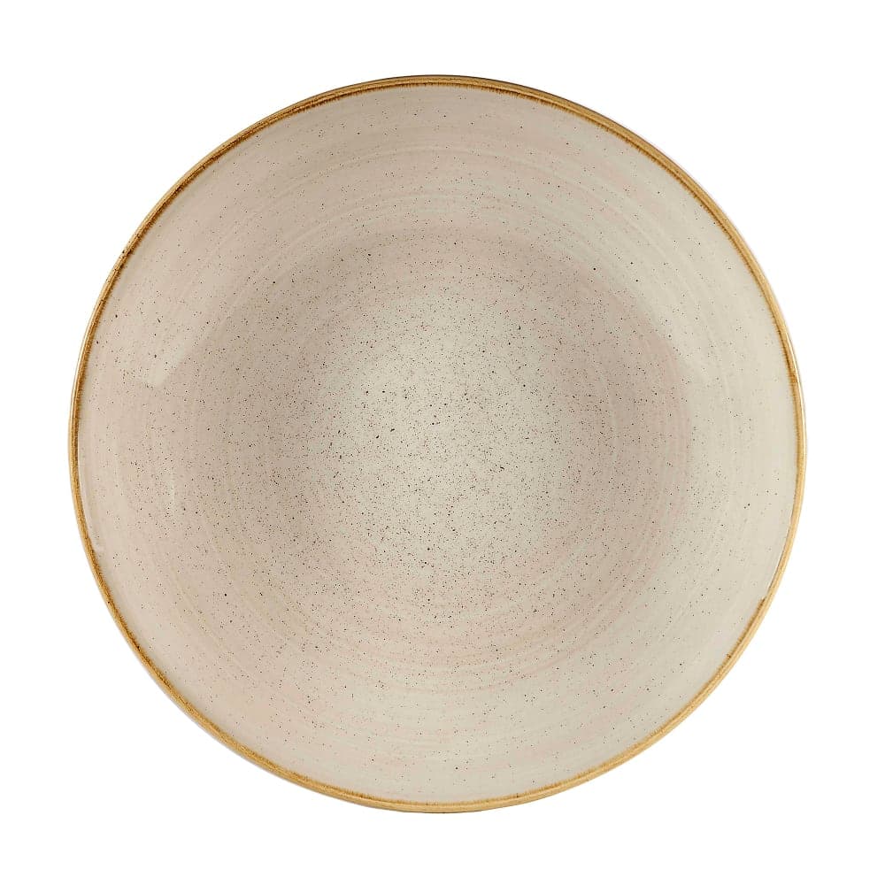 Churchill 84 1/2 oz Round Stonecast® Coupe Bowl - Ceramic, Nutmeg Cream (SNMSPLC21)